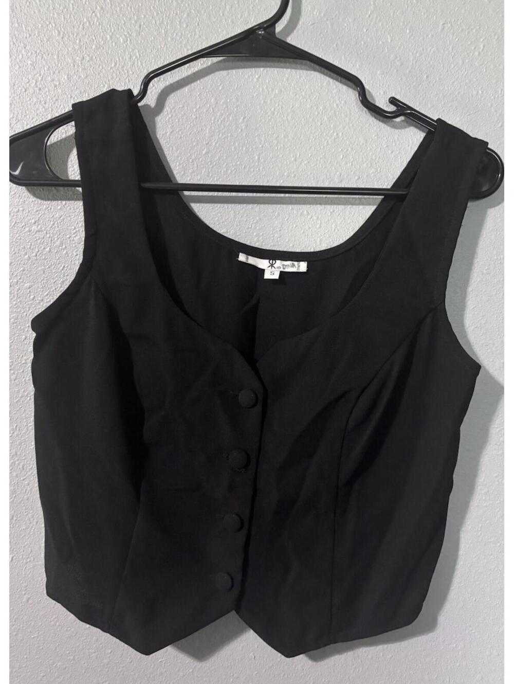 Rampage Y2K Black Vest Size Small Grunge Goth